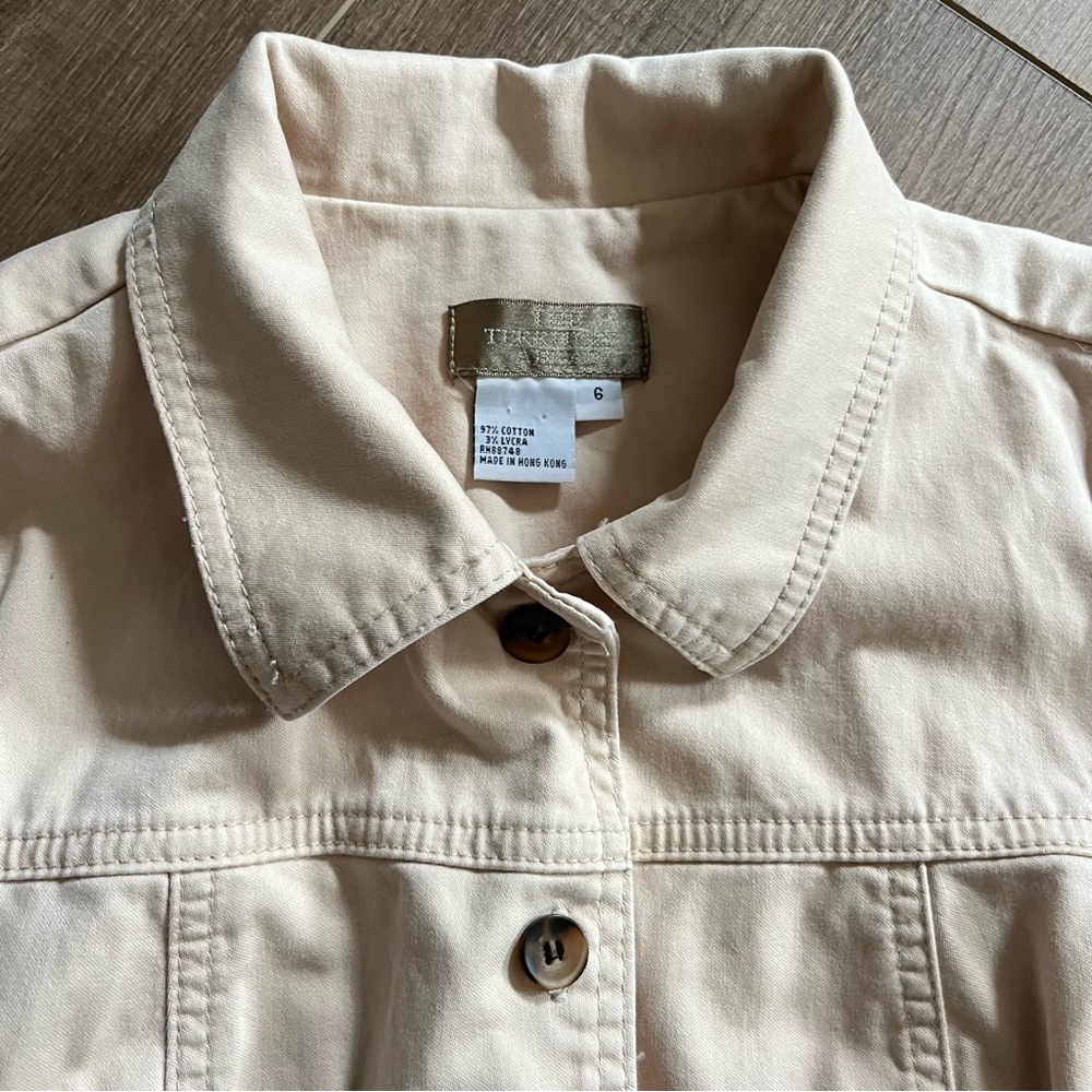 The Territory Ahead‎ Denim Sleeveless Dress Size 6 Beige Button Up Cotton Rugged - Picture 5 of 10